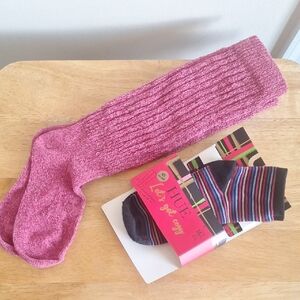 🎁HUE Pink and Multicolor Socks Set NWT FREE with Bundle Purchase